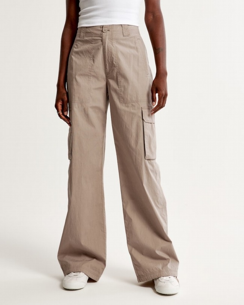 Abercrombie Baggy Technical Utility Byxor Dam Grå Bruna  | 7384-QOIML