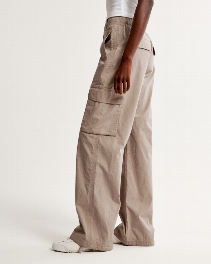 Abercrombie Baggy Technical Utility Byxor Dam Grå Bruna  | 7384-QOIML