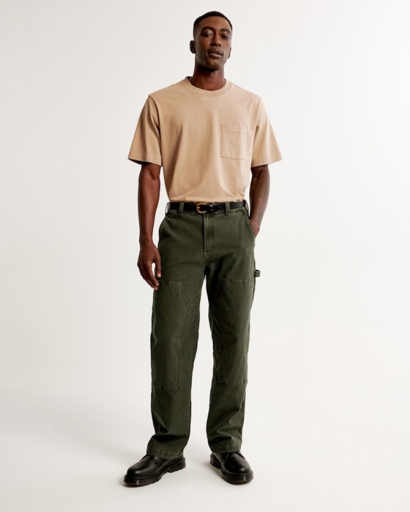 Abercrombie Baggy Workwear Byxor Herr Olivgröna Gröna  | 7138-ZYHOR