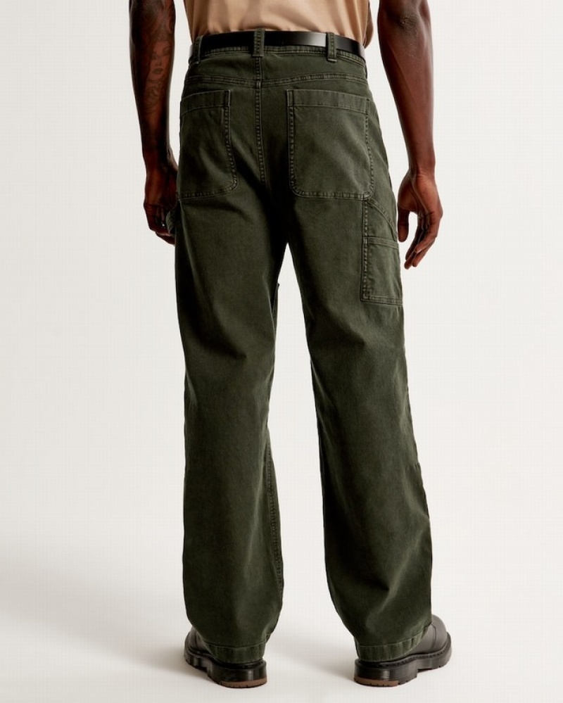 Abercrombie Baggy Workwear Byxor Herr Olivgröna Gröna  | 7138-ZYHOR