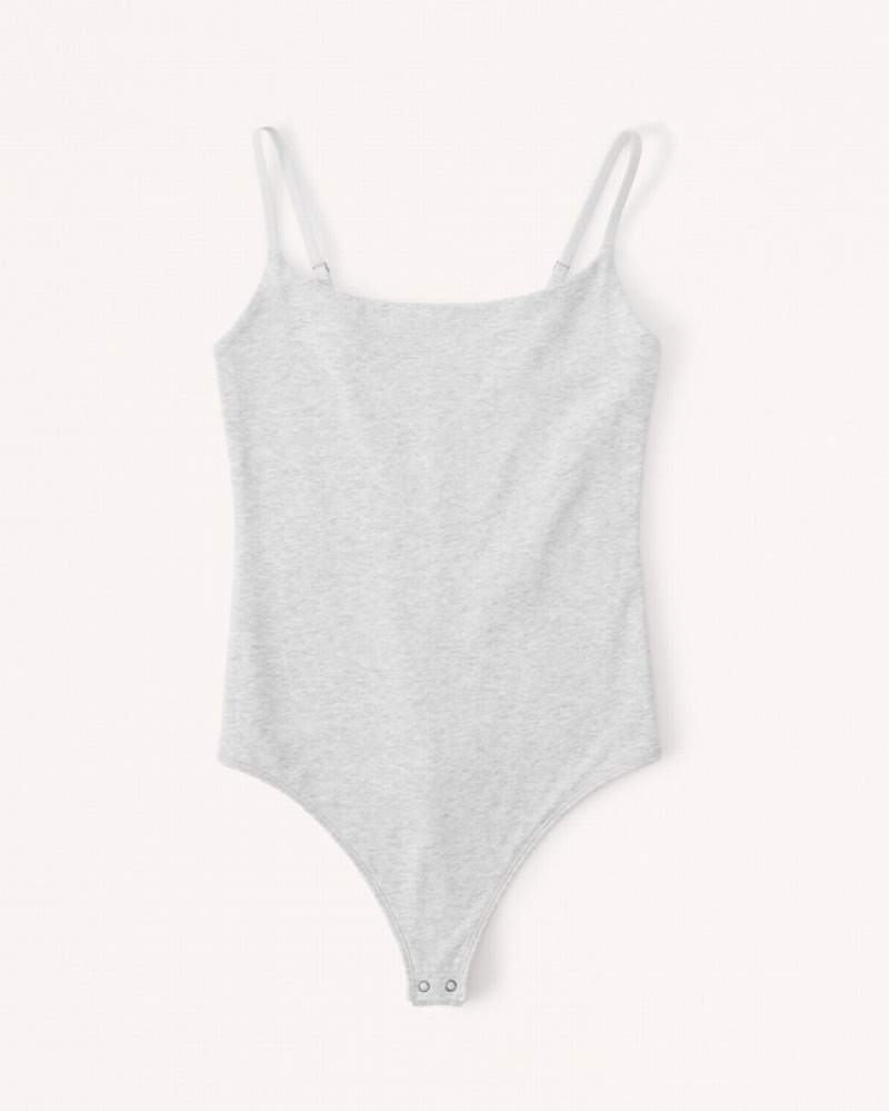 Abercrombie Bomull Seamless Fabric Cami Bodysuit Dam Grå  | 6598-YXEGF