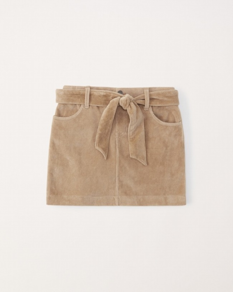 Abercrombie Corduroy Mini Kjolar Tjej Bruna  | 8046-VEFMQ