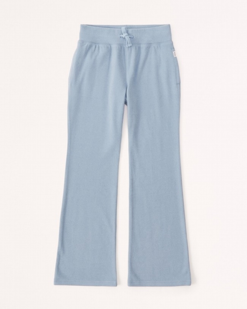 Abercrombie Cozy Flares Sweatpants Tjej LjusBlå  | 5293-FBEDA