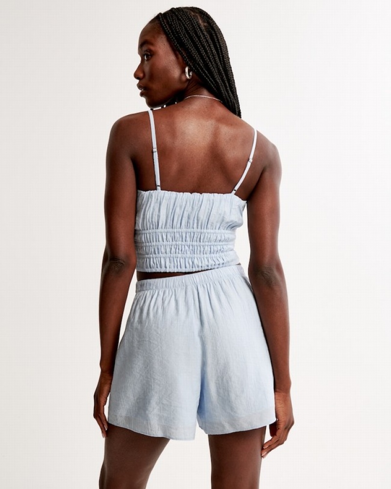 Abercrombie Crinkle Textured Pull-on Set Dam Blå  | 1467-MVSQU