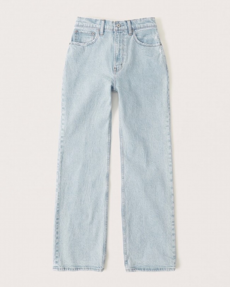 Abercrombie Curve Love High Rise 90s Relaxed Jeans Dam LjusBlå  | 6190-CQSIN