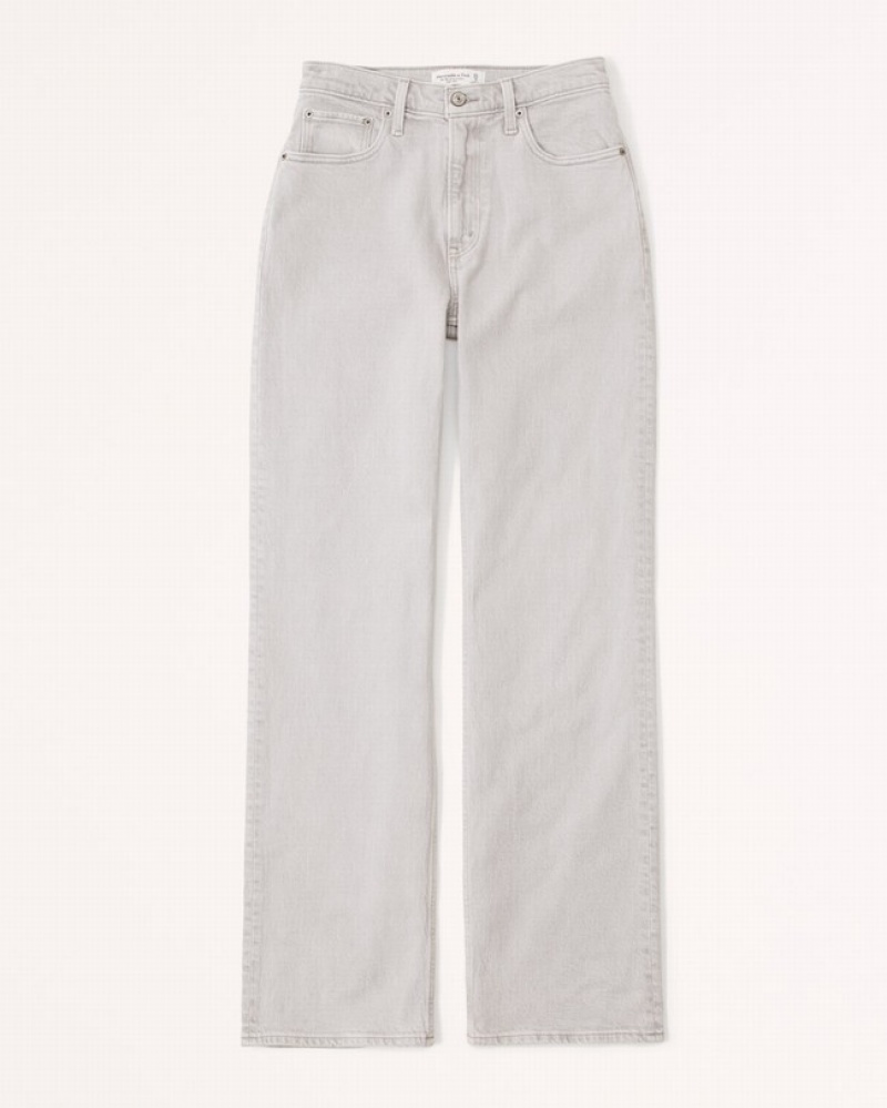 Abercrombie Curve Love High Rise 90s Relaxed Jeans Dam Grå  | 1038-IGXBC