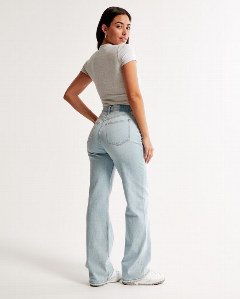 Abercrombie Curve Love High Rise 90s Relaxed Jeans Dam LjusBlå  | 0728-KZSEW