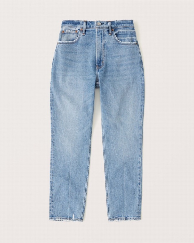 Abercrombie Curve Love High Rise Mom Jeans Dam LjusBlå  | 7540-FKBIS