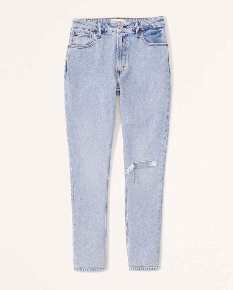 Abercrombie Curve Love High Rise Skinny Jeans Dam LjusBlå  | 5803-GAOVH