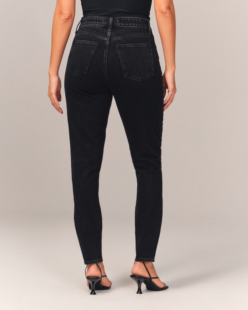 Abercrombie Curve Love High Rise Skinny Jeans Dam Svarta  | 8761-IUFTP