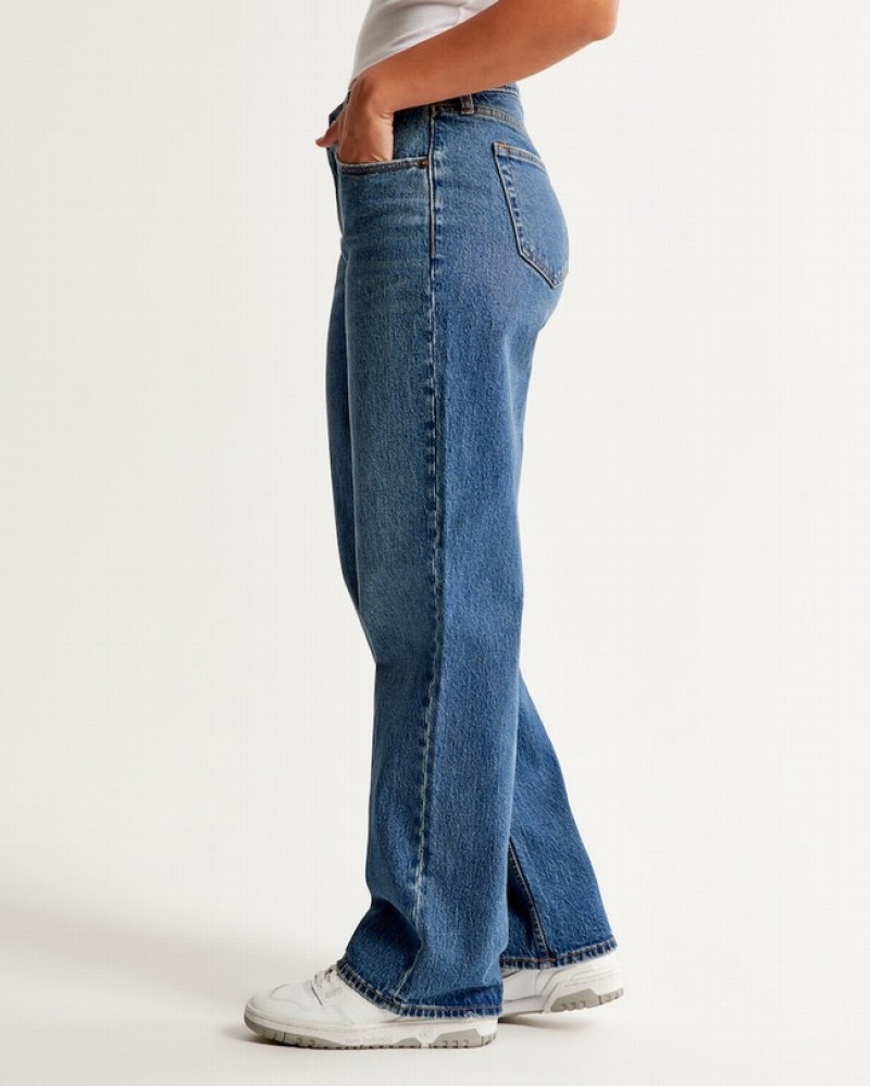 Abercrombie Curve Love Low Risegy Jeans Dam Blå  | 2140-POAHX