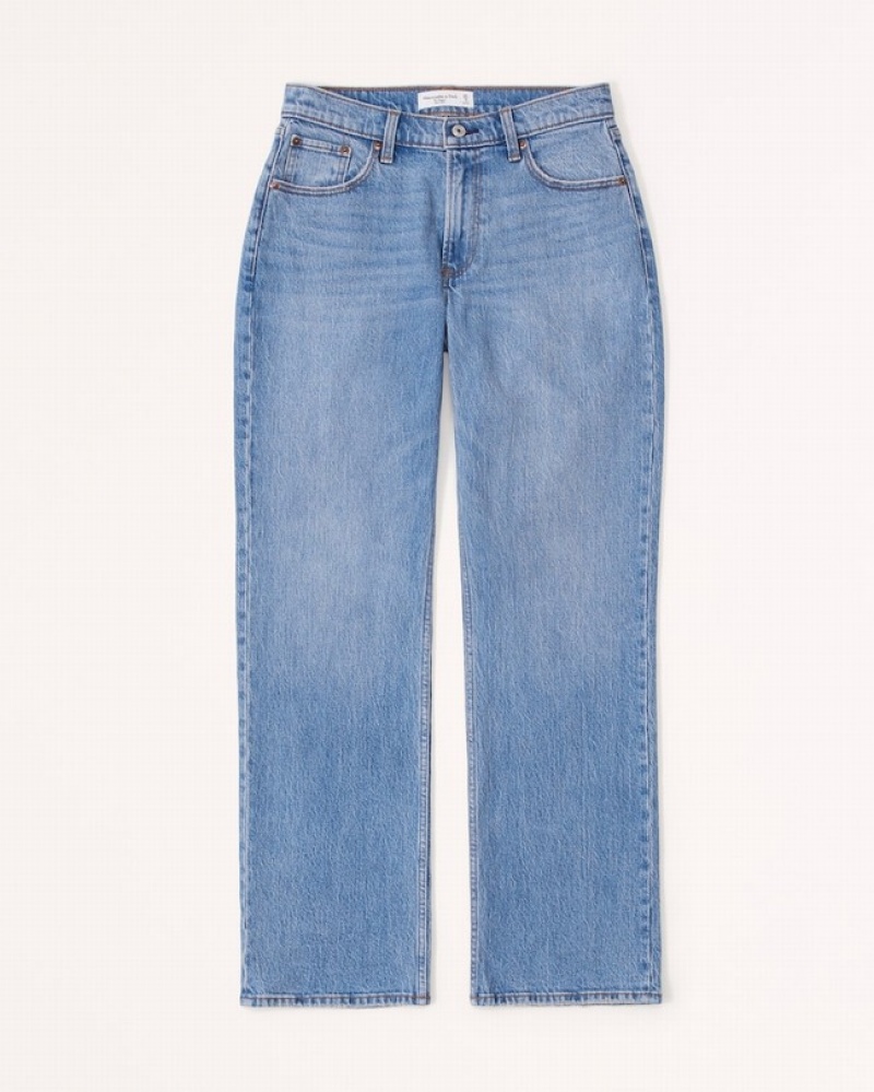 Abercrombie Curve Love Low Risegy Jeans Dam Blå  | 1903-OXELZ