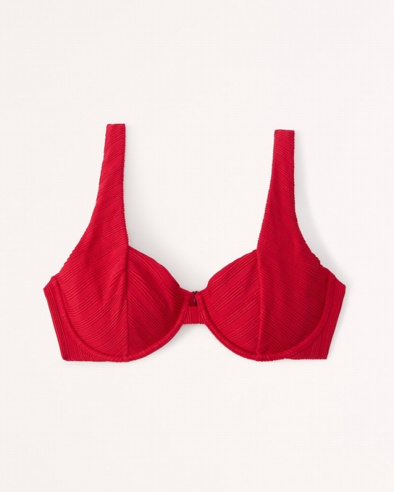 Abercrombie Curve Love Seamed Underwire Badkläder Dam Röda  | 3794-IEKQX