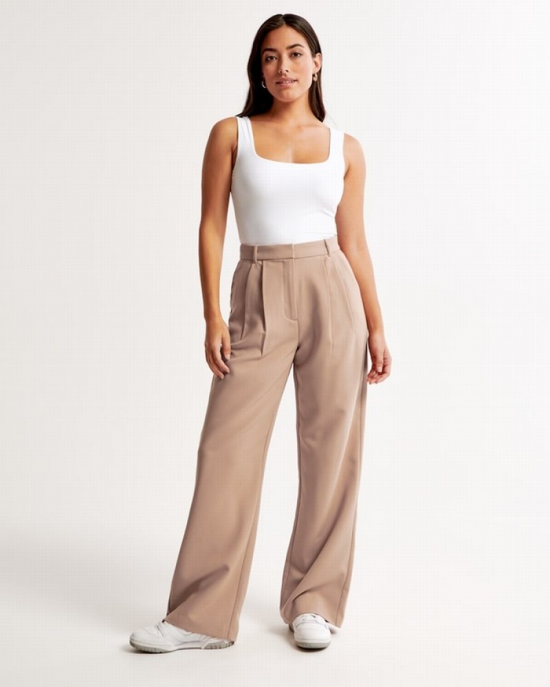 Abercrombie Curve Love Sloane Tailored Byxor Dam Bruna  | 4318-FNPGC