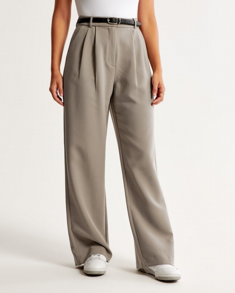 Abercrombie Curve Love Sloane Tailored Byxor Dam Bruna  | 7219-SHNRQ