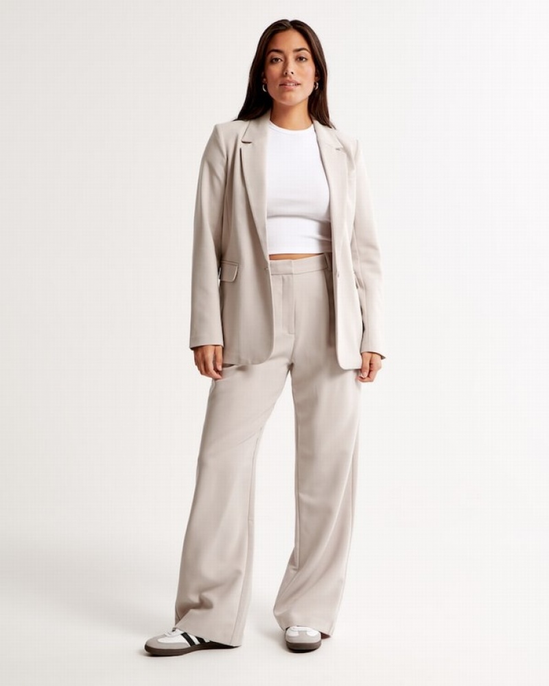 Abercrombie Curve Love Sloane Tailored Set Dam LjusGrå Bruna  | 5873-ABWDS