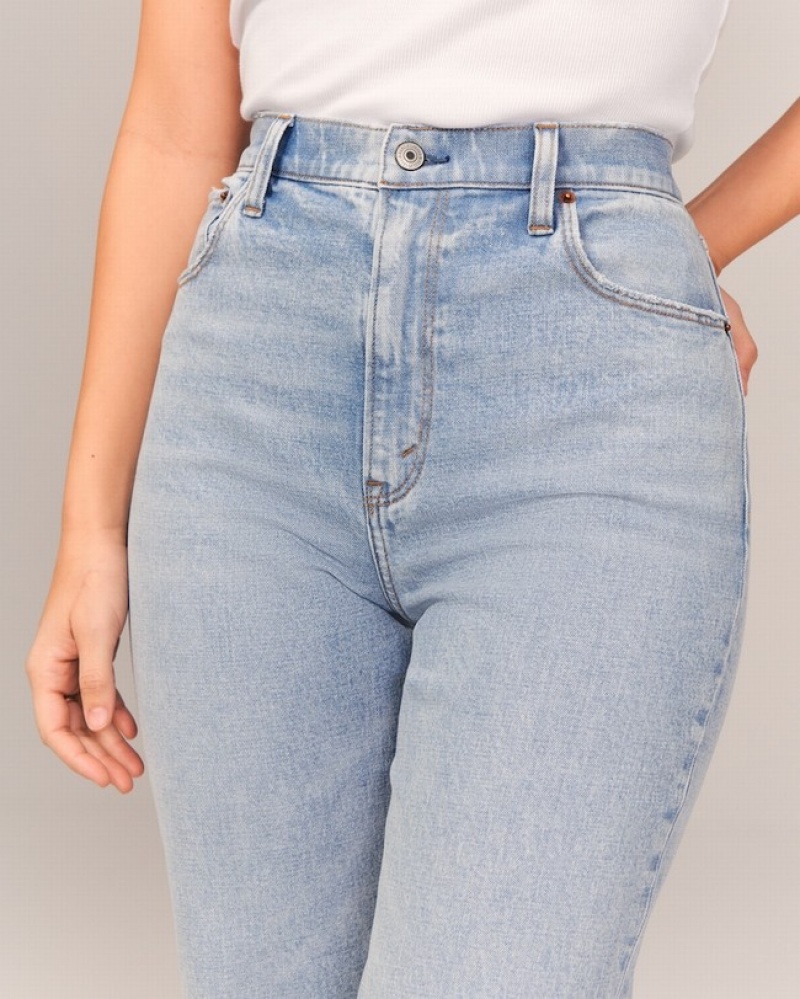 Abercrombie Curve Love Ultra High Rise Ankle Straight Jeans Dam Vita  | 1402-EVGQO