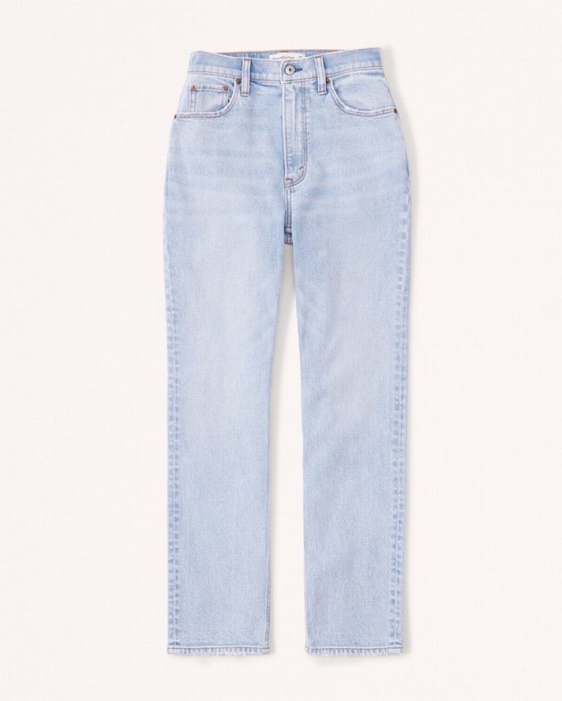 Abercrombie Curve Love Ultra High Rise Ankle Straight Jeans Dam Vita  | 1402-EVGQO