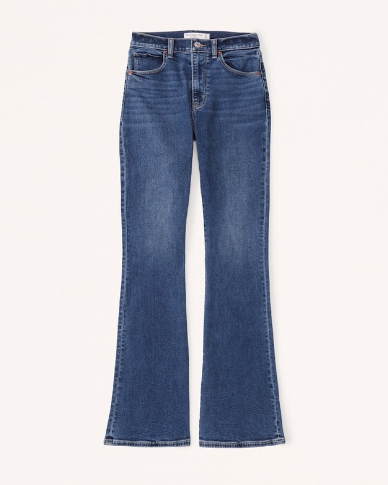 Abercrombie Curve Love Ultra High Rise Stretch Flare Jeans Dam Blå  | 9817-SRVCG