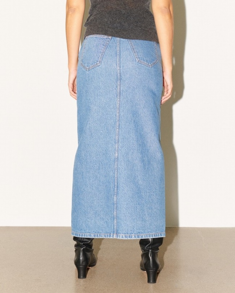 Abercrombie Denim Maxi Kjolar Dam MörkTvätt  | 0287-DJSPW