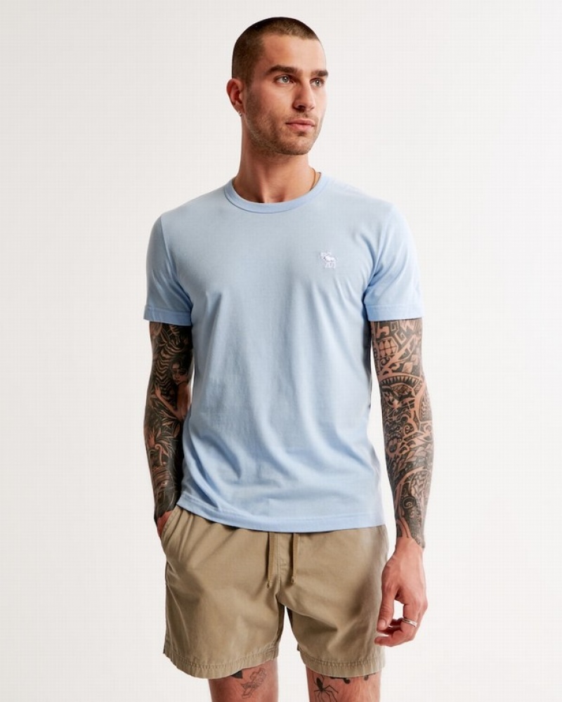 Abercrombie Elevated Icon T-shirt Herr LjusBlå  | 5620-OUQET