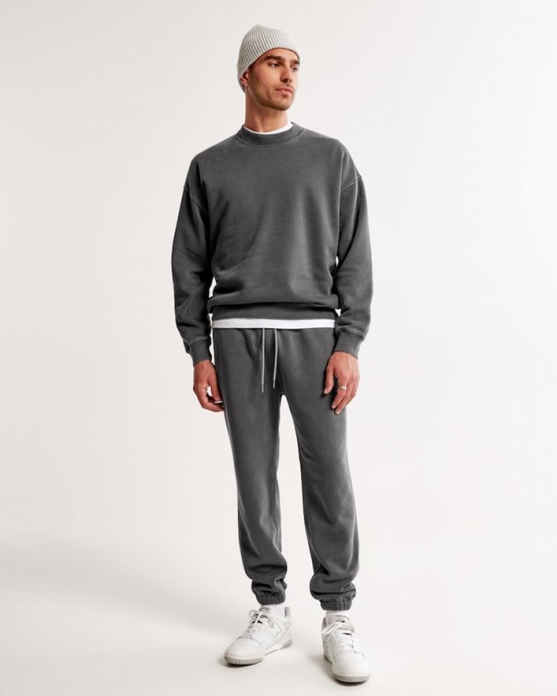 Abercrombie Essential Crew Set Herr MörkGrå  | 4079-AOJDR