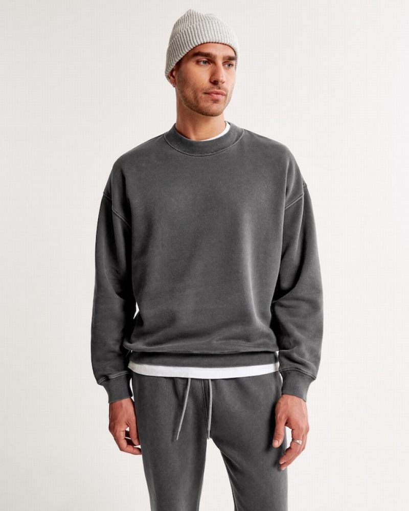 Abercrombie Essential Crew Set Herr MörkGrå  | 4079-AOJDR