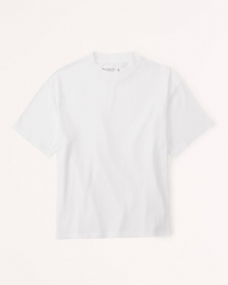 Abercrombie Essential Easy T-shirt Dam Vita  | 4817-FIWXL