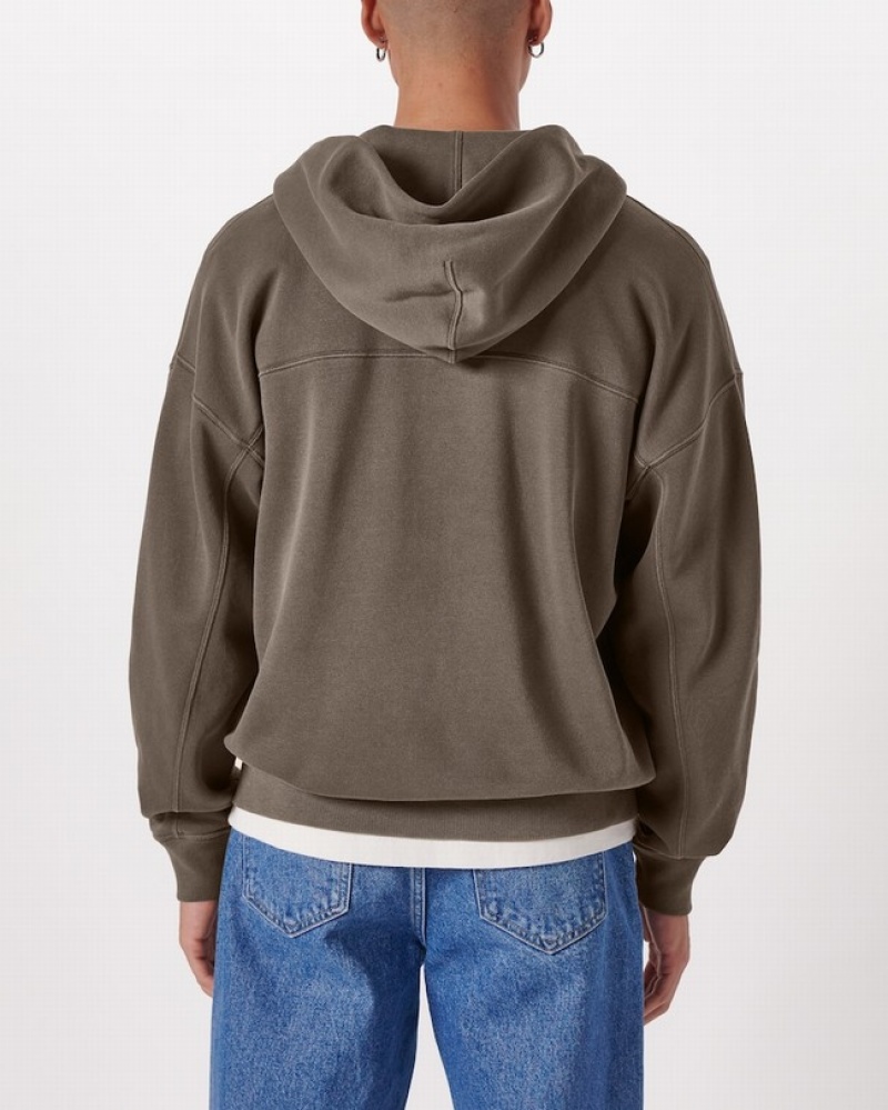 Abercrombie Essential Full-zip Hoodie Herr MörkBruna  | 3814-CKPUG