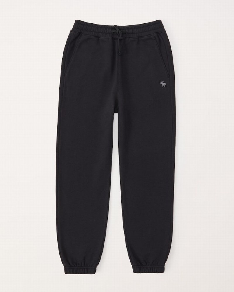 Abercrombie Essential Icon Easy-fits Sweatpants Pojke Svarta  | 0736-IPFMT