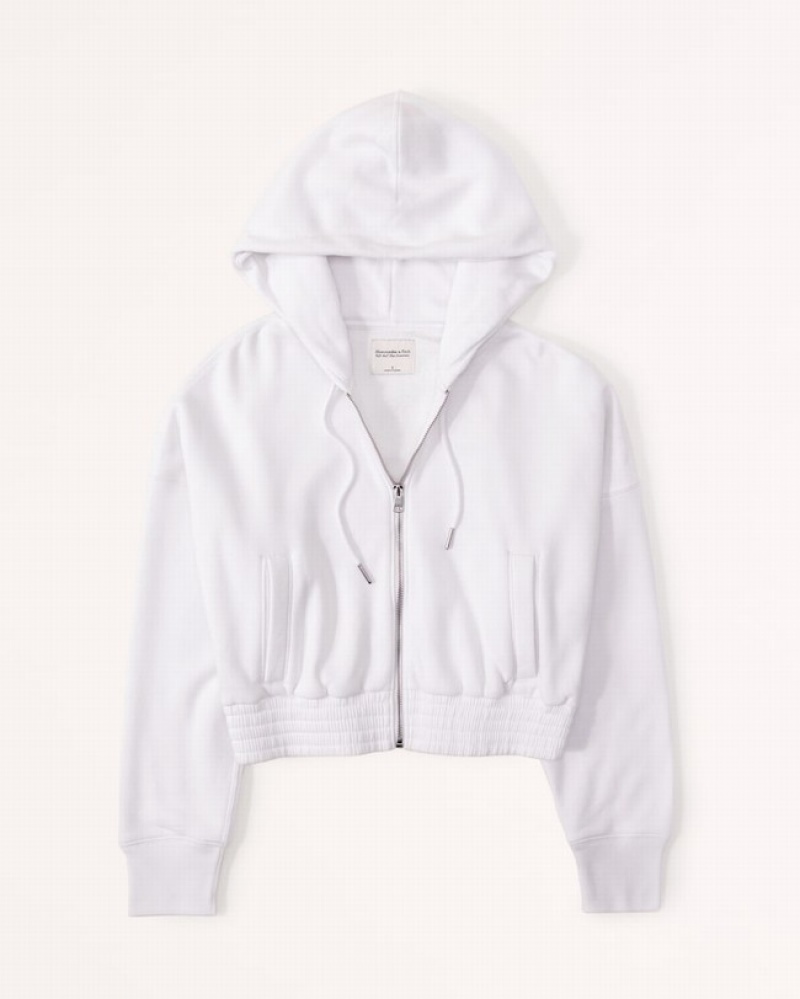 Abercrombie Essential Mini Sunday Hooded Full-zip Hoodie Dam Vita  | 7154-AMFJC