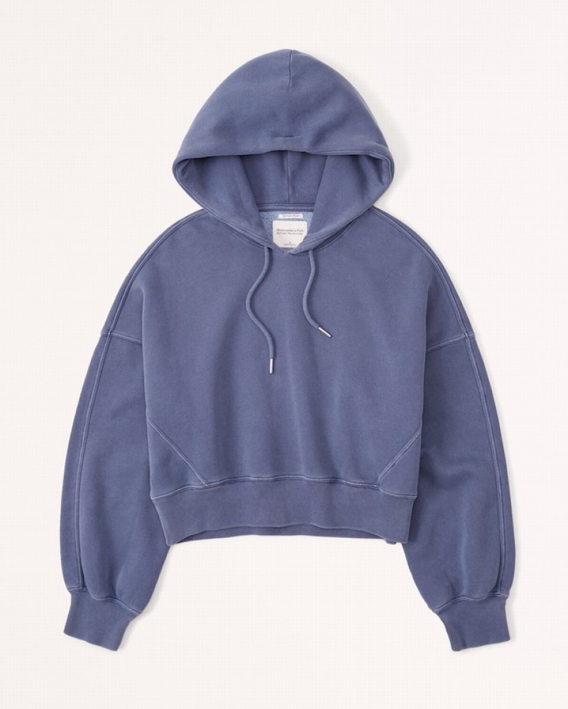 Abercrombie Essential Mini Sunday Hoodie Dam Blå  | 6417-OCIAM