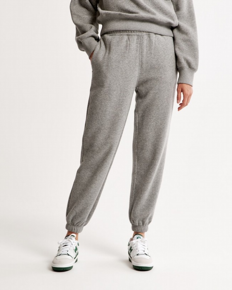 Abercrombie Essential Sunday Sweatpants Dam Grå  | 0152-BNGCO