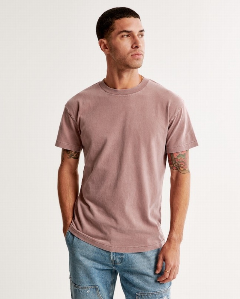 Abercrombie Essential T-shirt Herr MörkRosa  | 2815-GPCWD