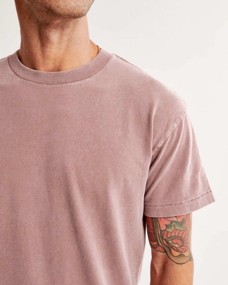 Abercrombie Essential T-shirt Herr MörkRosa  | 2815-GPCWD