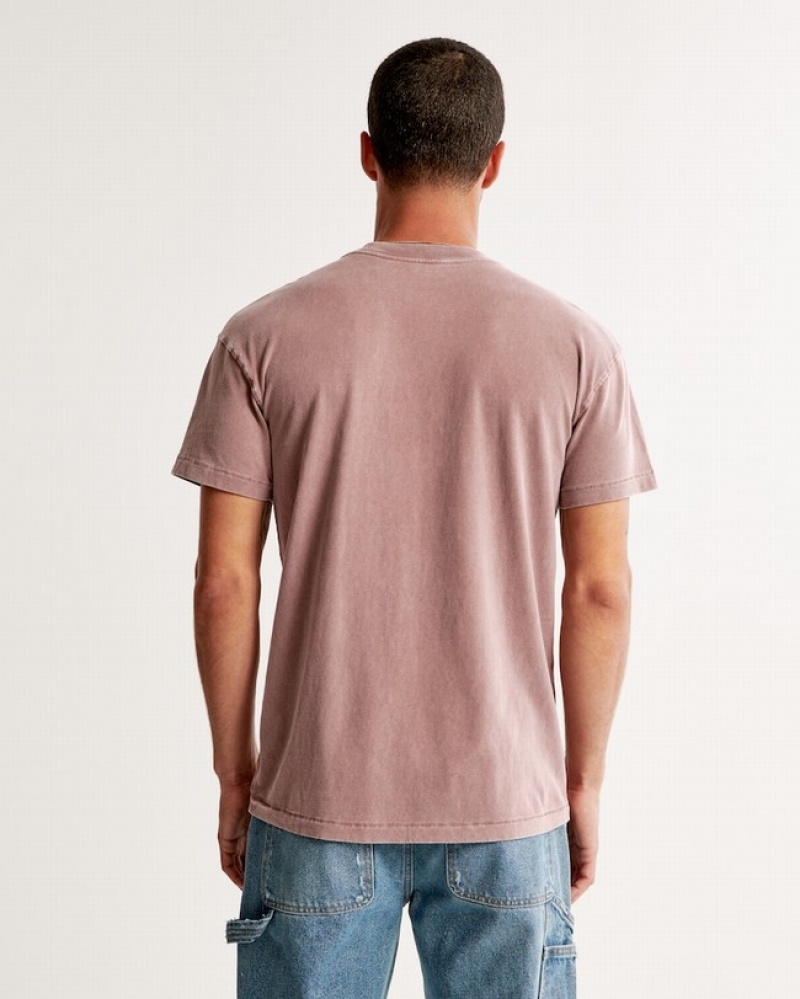 Abercrombie Essential T-shirt Herr MörkRosa  | 2815-GPCWD