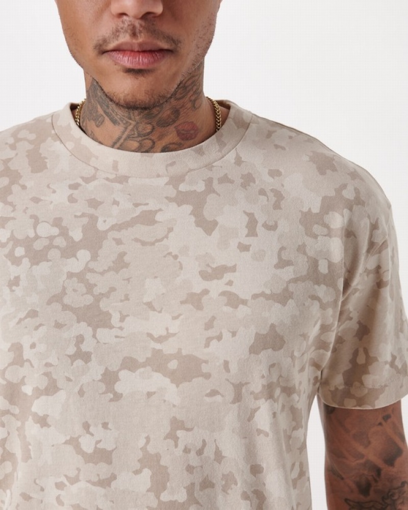 Abercrombie Essential T-shirt Herr LjusBruna Camo  | 7263-NUORY