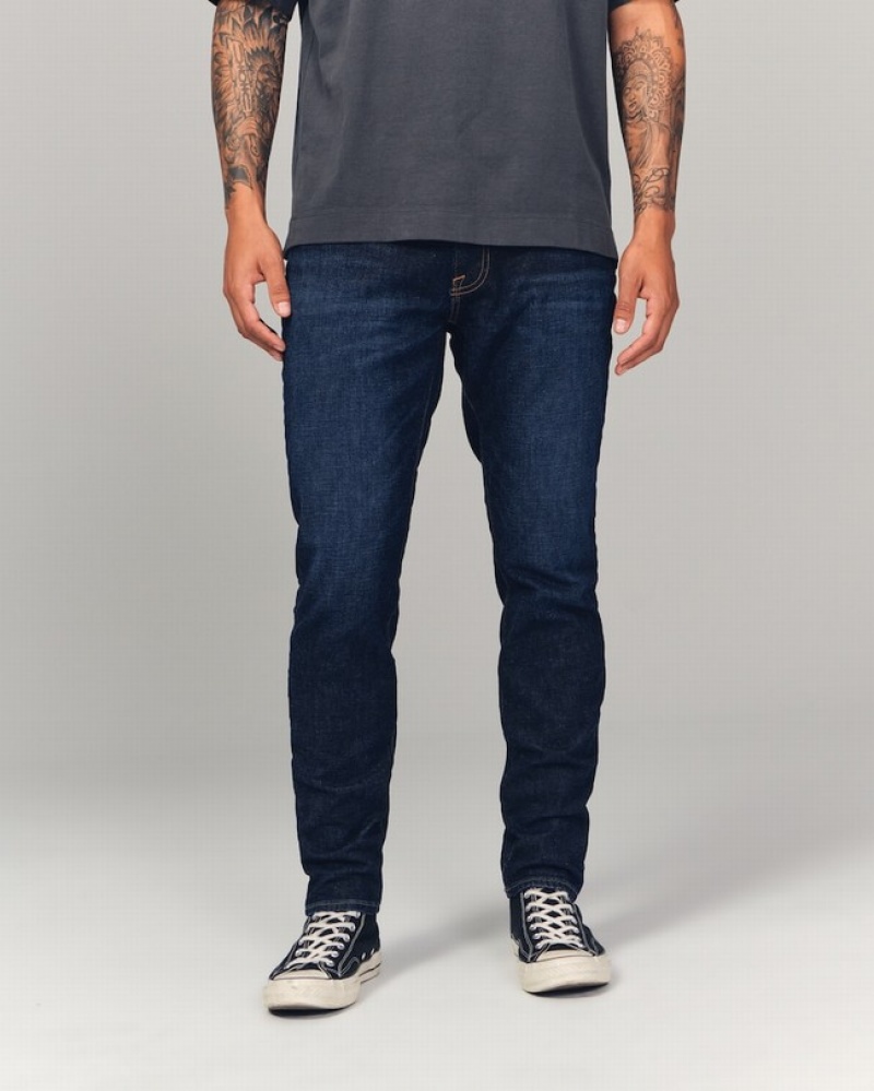 Abercrombie Gympa Slim Jeans Herr Marinblå  | 6872-KSQPM