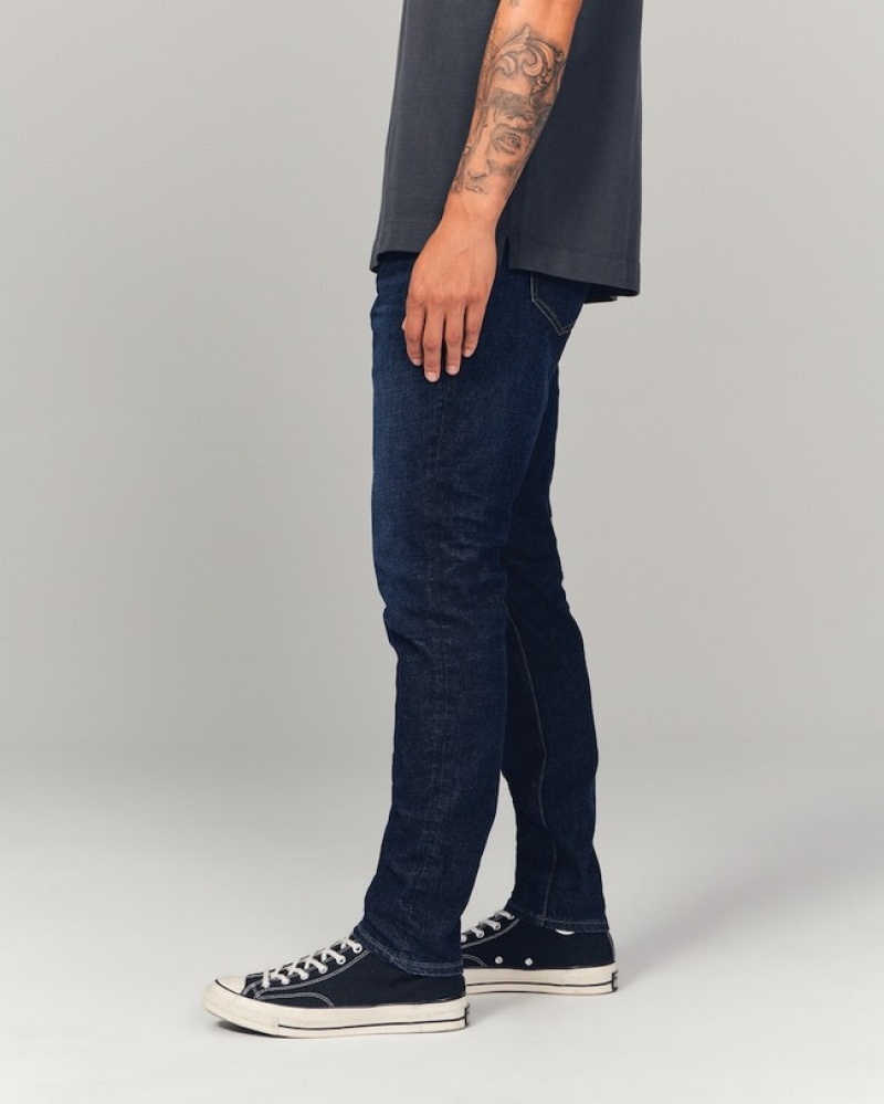 Abercrombie Gympa Slim Jeans Herr Marinblå  | 6872-KSQPM