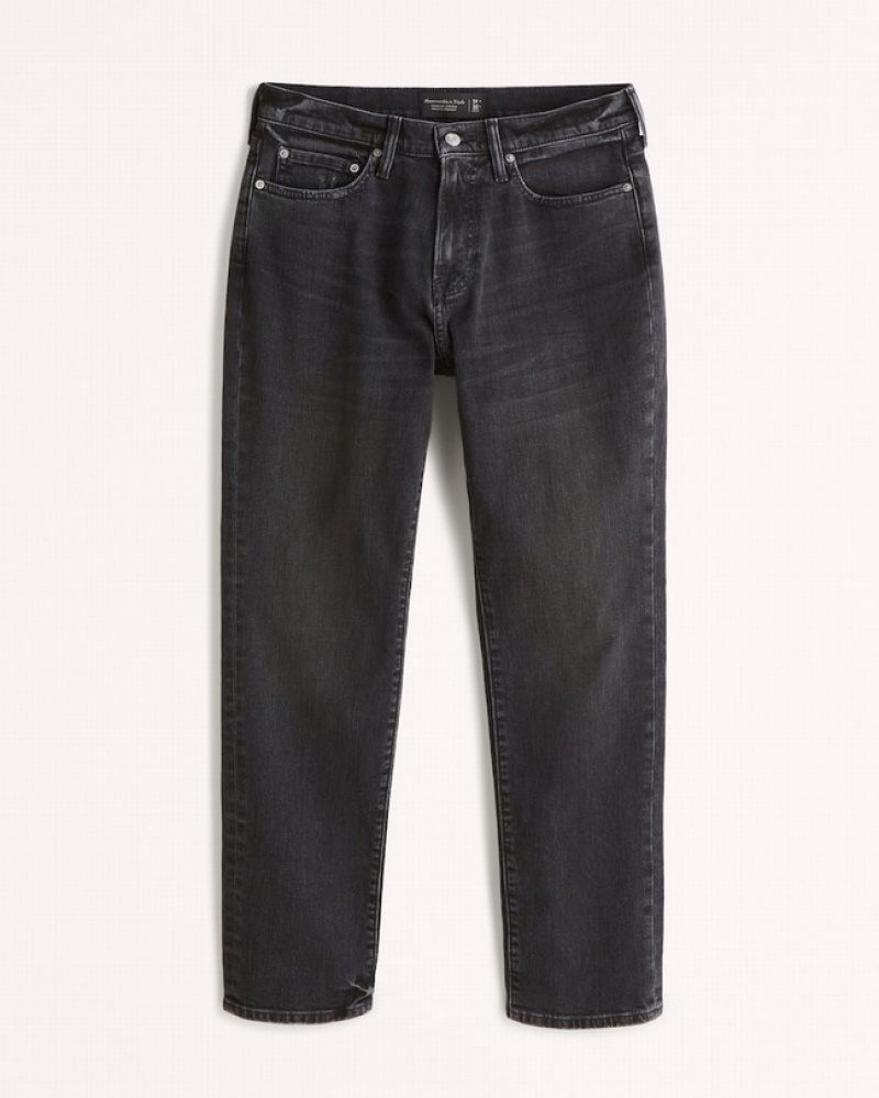 Abercrombie Gympa Straight Jeans Herr Svarta Tvätt  | 8204-YZDEW