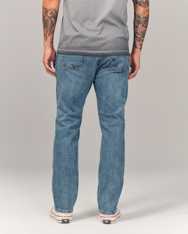 Abercrombie Gympa Straight Jeans Herr MörkTvätt  | 5048-NQWXV