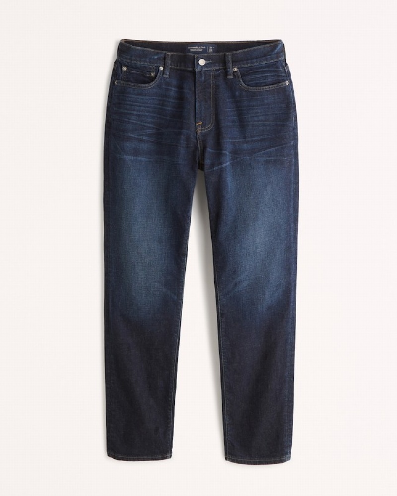 Abercrombie Gympa Straight Jeans Herr Marinblå  | 8103-YLGEQ