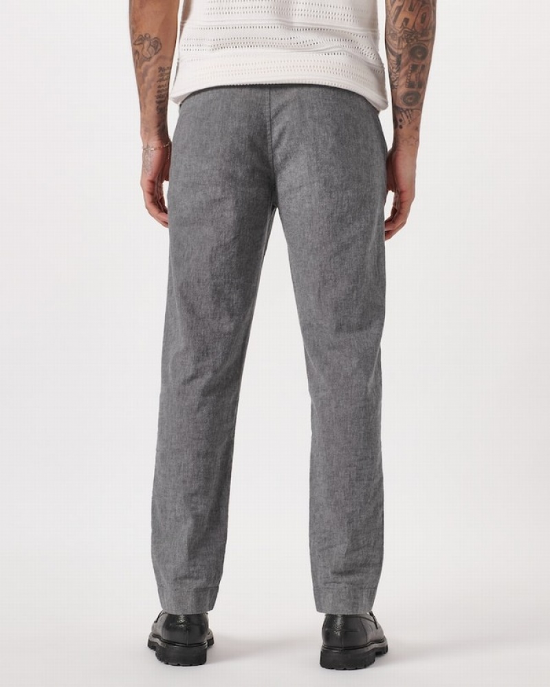 Abercrombie Hetero Fit Linen-blend Byxor Herr Grå  | 8796-NFGOB