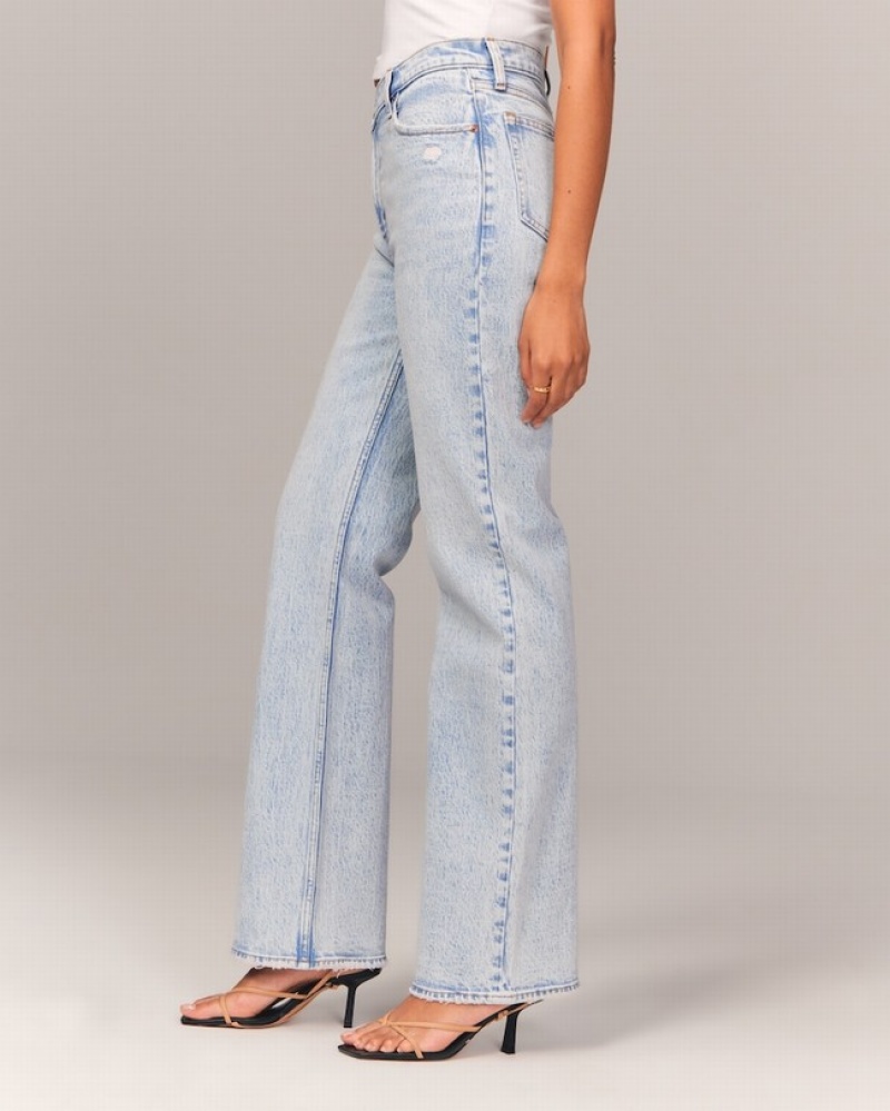 Abercrombie High Rise 90s Relaxed Jeans Dam Ljus | 1549-YSTVR