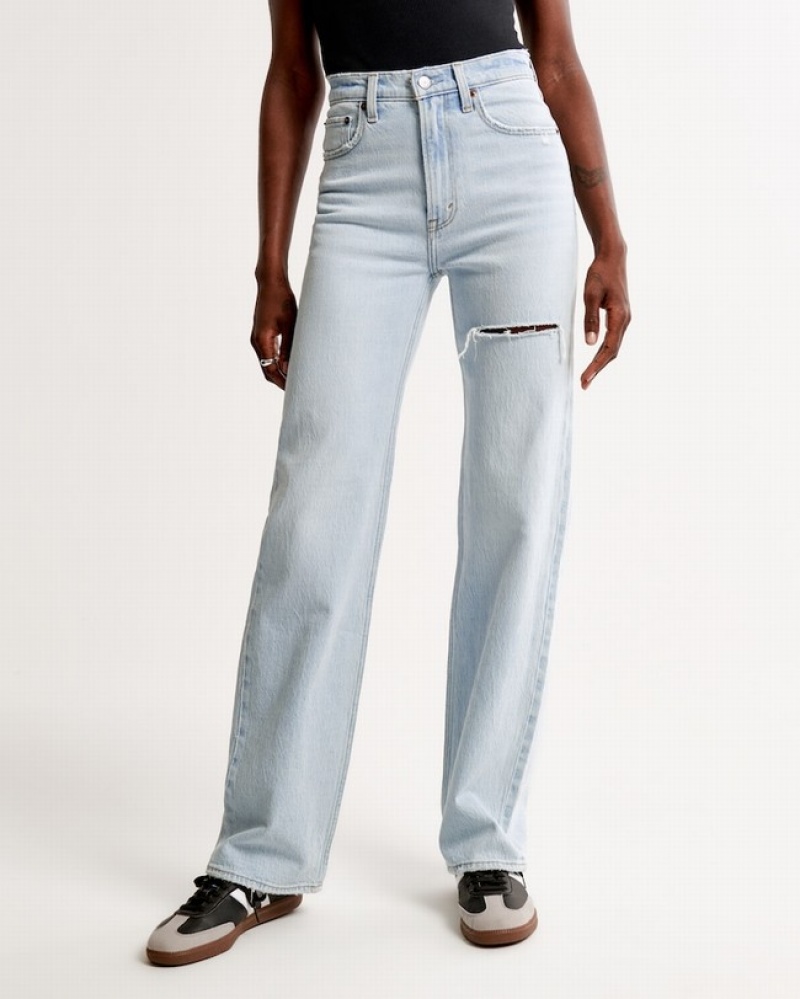 Abercrombie High Rise 90s Relaxed Jeans Dam Vita  | 0769-LVTHU