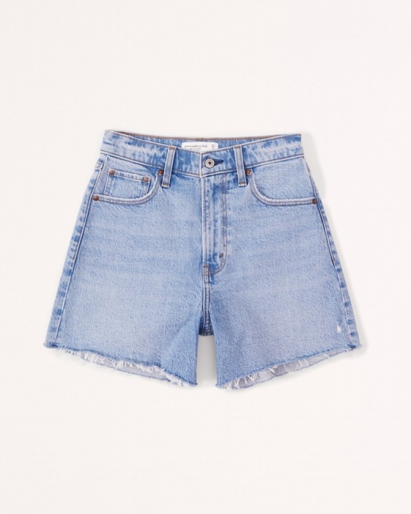 Abercrombie High Rise Dad Shorts Dam LjusTvätt  | 3681-ALOVI