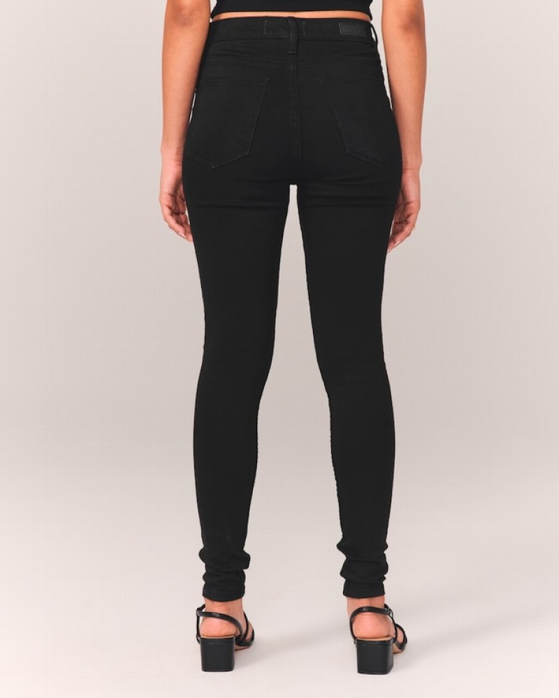 Abercrombie High Rise Leggings Dam Svarta  | 5936-PDEGA