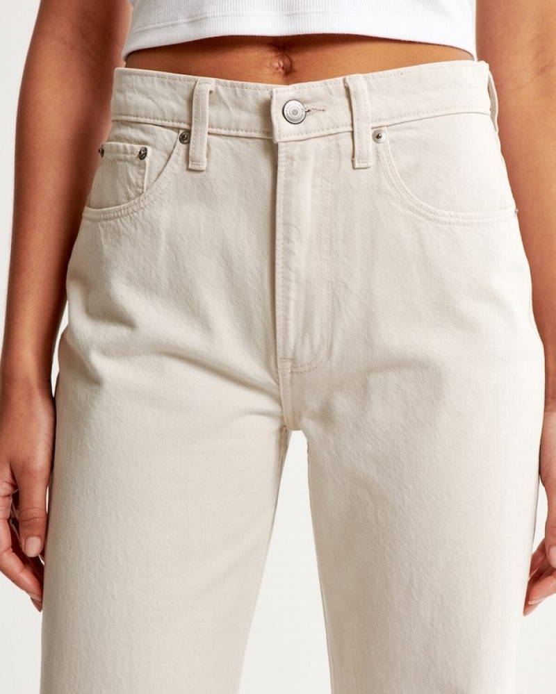 Abercrombie High Rise Loose Jeans Dam Grå  | 4629-LPORH