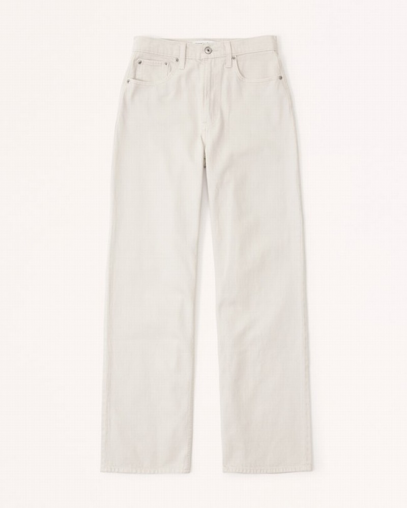 Abercrombie High Rise Loose Jeans Dam Grå  | 4629-LPORH