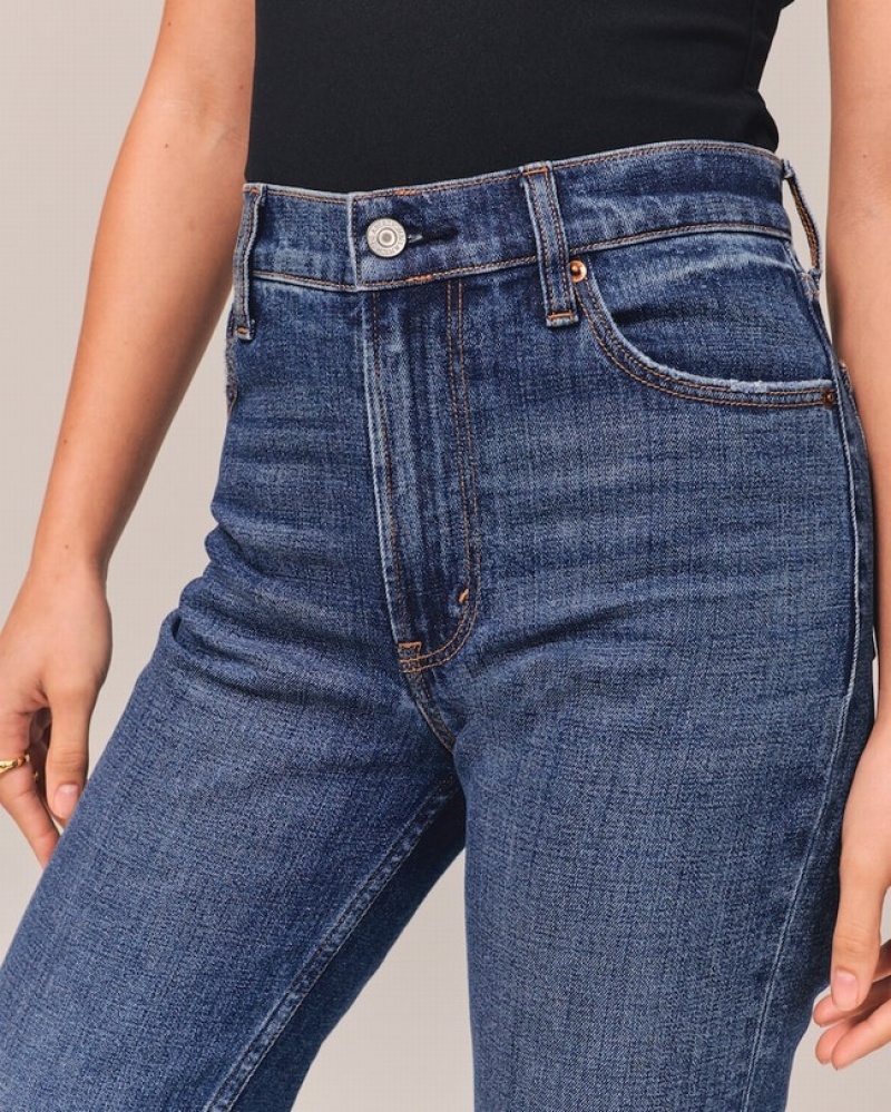 Abercrombie High Rise Mom Jeans Dam Blå  | 8473-LKRFE